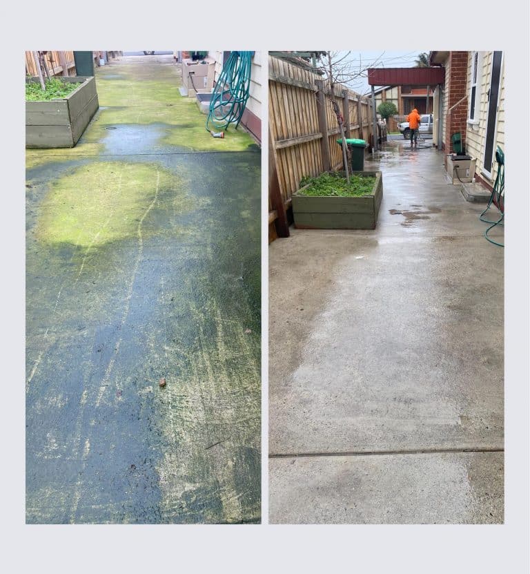 Strata exterior pressure cleaning in Melbourne common area