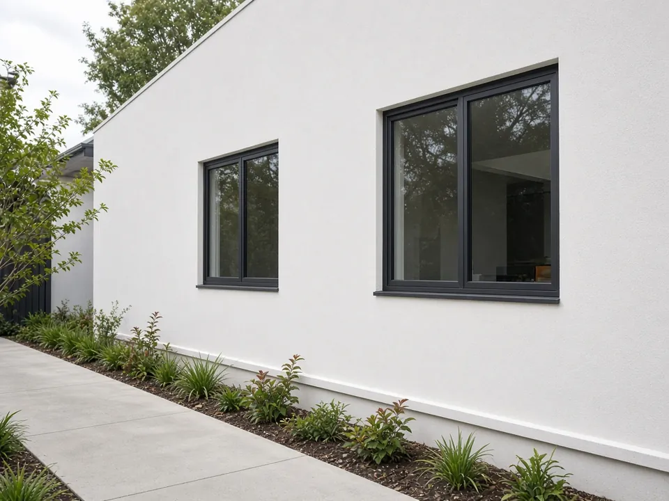 the same rendered wall clean and bright