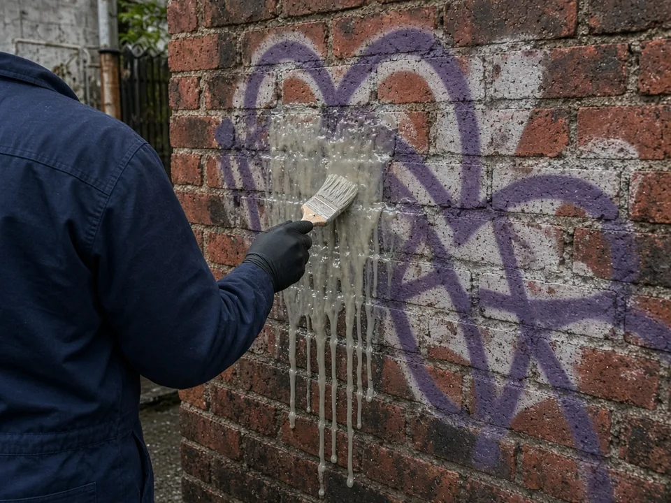 Illustrative image (not a Spotless job): Graffiti Removal from Porous Brick: Strategies That Avoid Ghosting