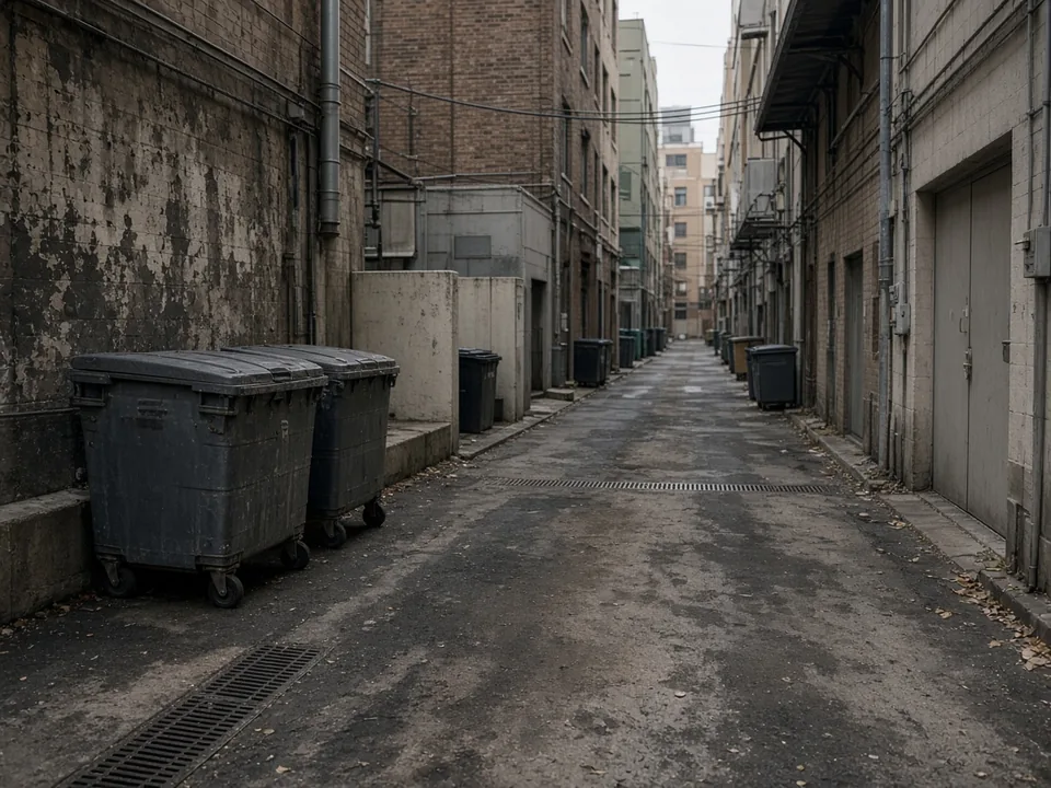 Illustrative image (not a Spotless job): Local Laneway Cleaning for Inner-City Melbourne