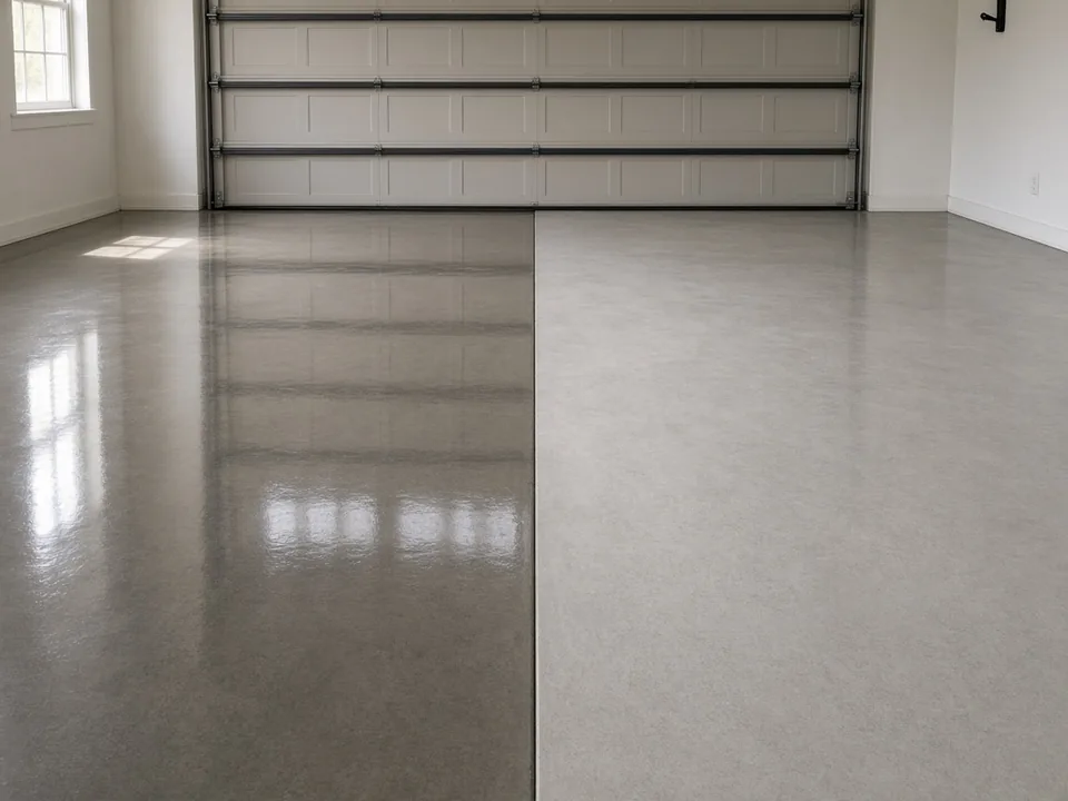 Illustrative image (not a Spotless job): Polished Concrete vs Honed Concrete: Cleaning Differences