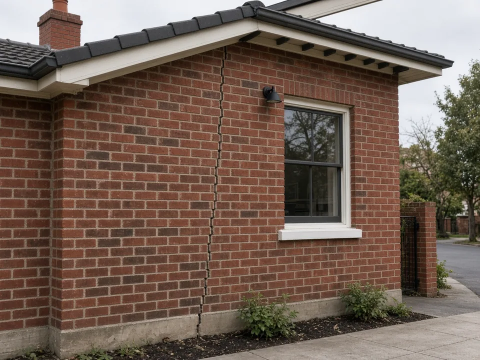 Illustrative image (not a Spotless job): Pre-Purchase Property Report: 7 Brick Condition Red Flags