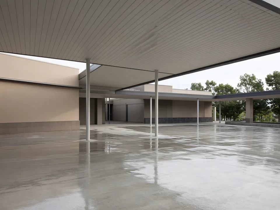 Illustrative image (not a Spotless job): Pressure Cleaning for Shopping Centre Canopies and Forecourts