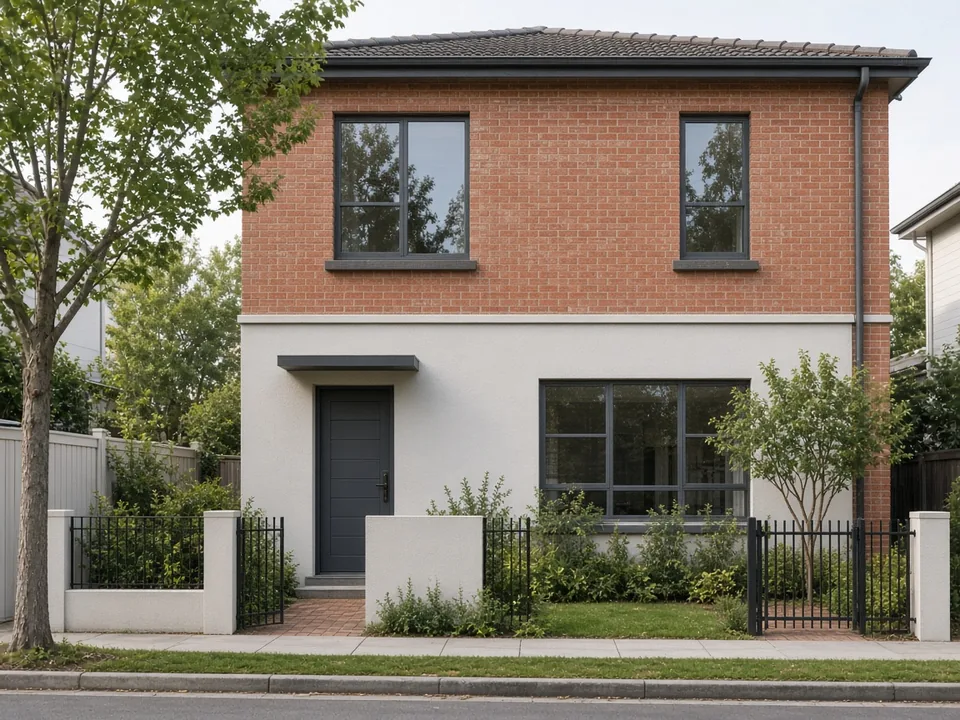 Illustrative image (not a Spotless job): Render vs Raw Brick: Why the Cleaning Approach Is Completely Different