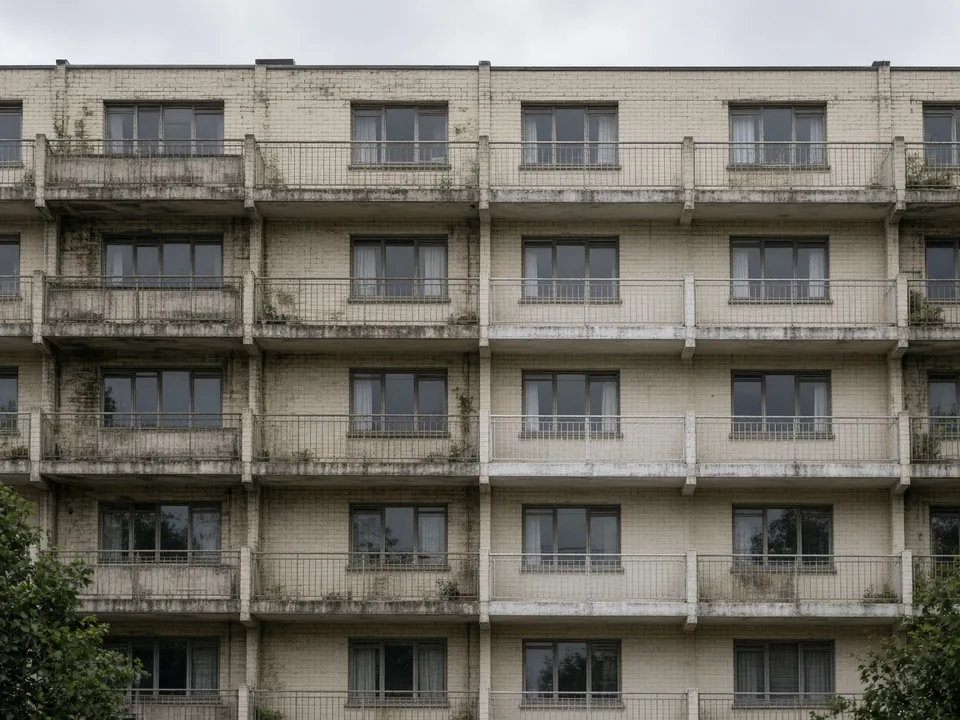 Illustrative image (not a Spotless job): Strata Balcony Cleaning Schedule for Apartment Complexes