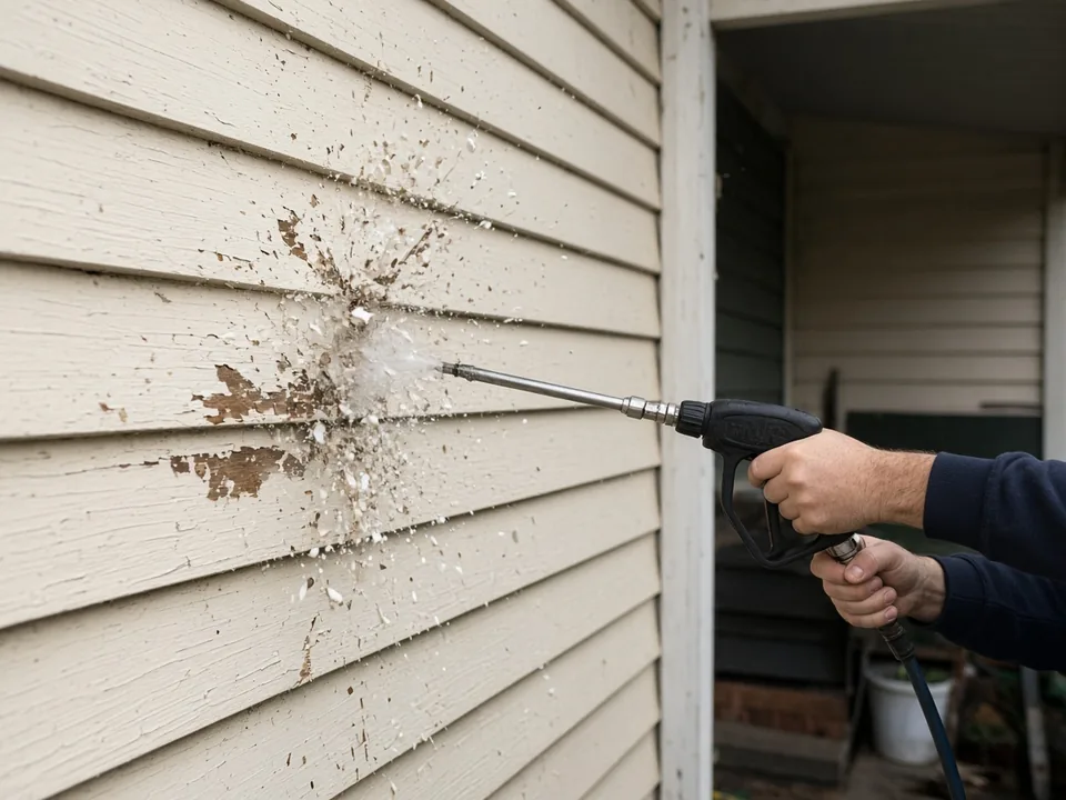 Illustrative image (not a Spotless job): The Risks of DIY Pressure Cleaning in Melbourne