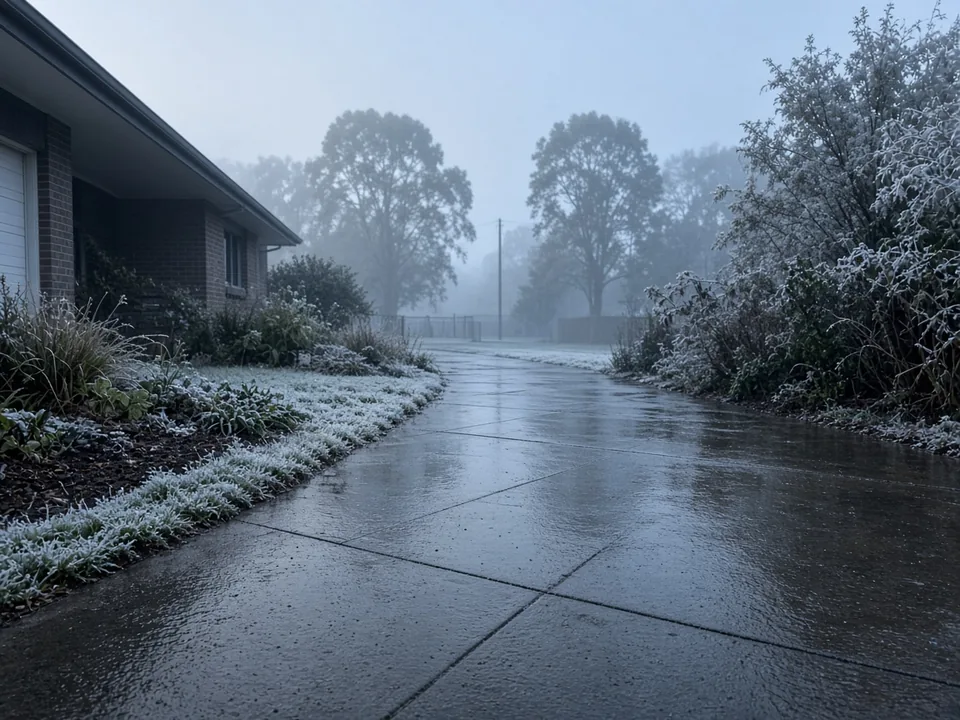 Illustrative image (not a Spotless job): Pressure Cleaning in Winter: Temperature, Dwell Time and Chemistry Tips