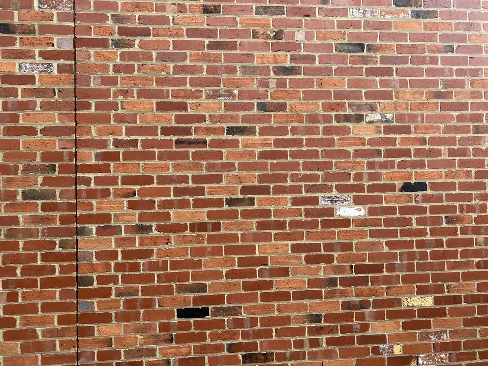 After: the same brick wall cleaned